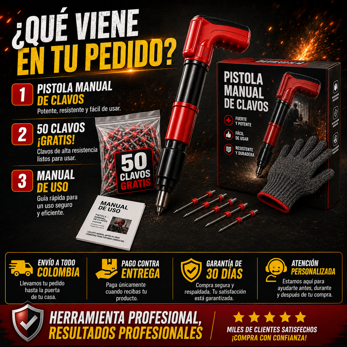 🔥PISTOLA MANUAL DE CLAVO🔥