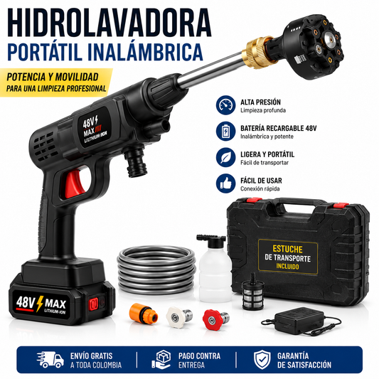 🔥💦COMBO HIDROLAVADORA + BOQUILLA 6 CHORROS💦🔥