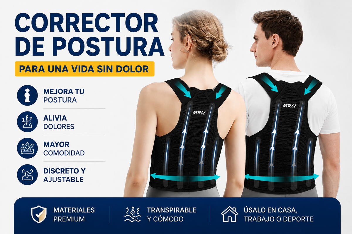🔥✅ Corrector de Postura Dorsal y Lumbar ✅🔥