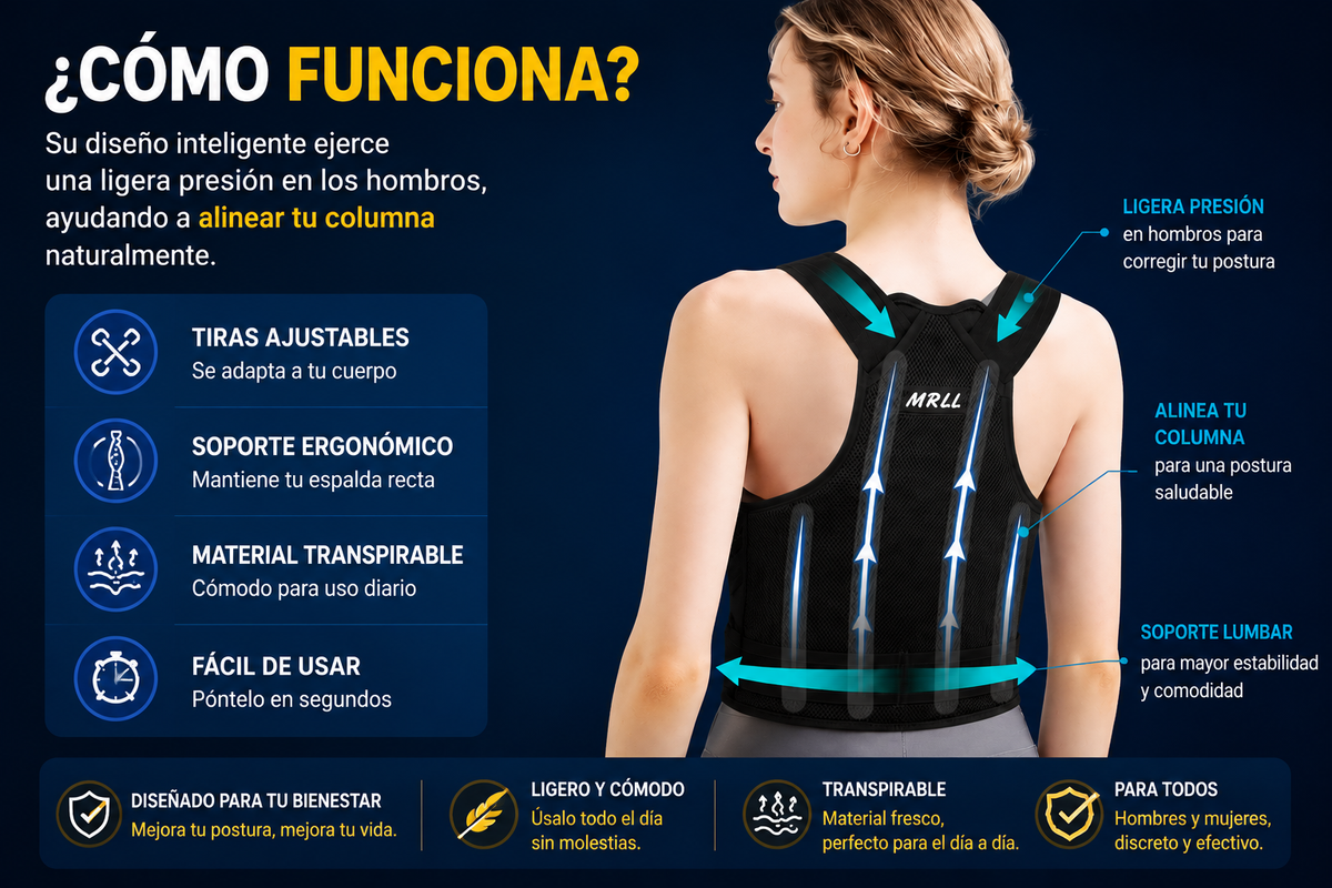 🔥✅ Corrector de Postura Dorsal y Lumbar ✅🔥