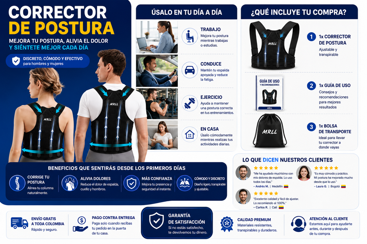 🔥✅ Corrector de Postura Dorsal y Lumbar ✅🔥